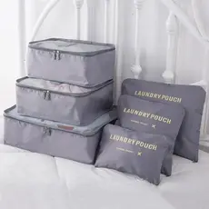 Kit 6 Bolsa De Armazenamento Organizador De Mala De Bagagem Viagem Necessaire Bolsa - BM-F1067