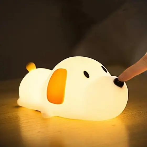 Luminária Mesa Bichinhos Recarregável Lâmpada Noturna Abajur Fofo Silicone Toque Touch Led - NTD-104