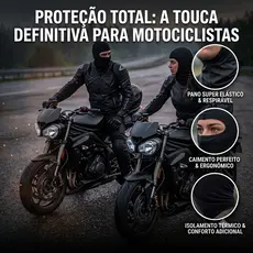 Touca Balaclava Ninja Preta Motociclista Paintball Tático Ciclismo