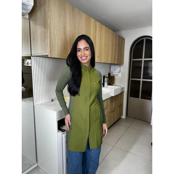 Jaleco Feminino Slim Alfaiataria Poliamida Não amassa Seca rápido