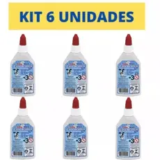 Cola Branca kit 6 unidades 40g Escolar P/ Slime Artesanato Papel