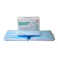 Máscara descartável BYD proteção facial Tripa caixa c/50 unid. (AZUL)