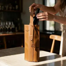 Bolsa De Vinho 1 Garrafa Jade Couro Sintético Personalizado