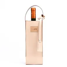 Bolsa De Vinho 1 Garrafa Joy Couro Sintético Personalizado