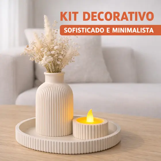 kit decorativo decoração mesa  decoração casa decoração elegante decoração com vela decoração sala