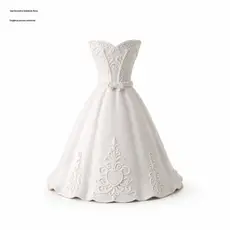 Vaso Vestido Decorativo Moderno Minimalista Luxo Decoração Elegante Ambiente Noiva Exclusivo criativo