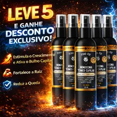 KIT 5X Pro Barber Tônico Capilar Poderoso Crescimento Antiqueda para Cabelo Barba Sobrancelha Bigode ENVIO IMEDIATO