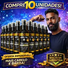 KIT 10X Pro Barber Tônico Capilar Poderoso Crescimento Antiqueda para Cabelo Barba Sobrancelha Bigode ENVIO IMEDIATO