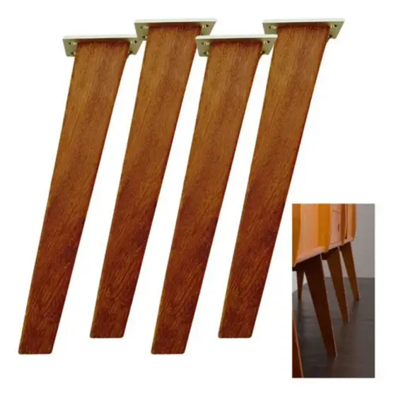 Kit 4 Un Pé Rústico 50cm Para Rack Madeira Maciça Reforçado 300kg