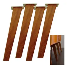 Kit 4 Un Pé Rústico 50cm Para Rack Madeira Maciça Reforçado 300kg