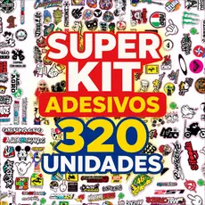 CARTELA DE ADESIVOS 320 UNIDADES - CARRO, CAMINHÃO, MOTO, BICICLETA, CADERNO, CAPACETE - PROVA DÁGUA