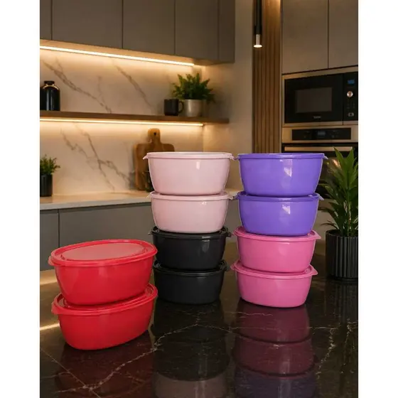 kit 200 potes oval 1000 ml marmita atacado brinde gás