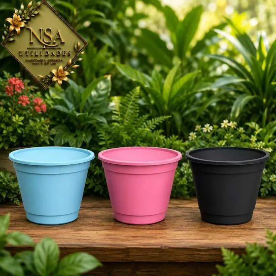 Vasos Liso 2600 ml plástico plantas suculenta flores jardinagem temperos
