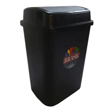 Lixeira 9 Litros Preta Multiuso Basculante designer clean cozinha, banheiro