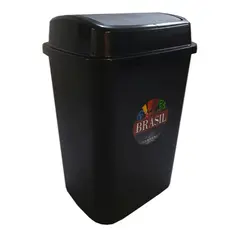 Lixeira 9 Litros Preta Multiuso Basculante designer clean cozinha, banheiro