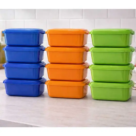 Kit pote retangular 1 litro 400 unidades atacado brinde gás marmita tapoer revenda