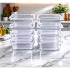 Kit de potes vasilhas 1000ML 1kg transparente -LIVRE BPA- marmita Reutilizável