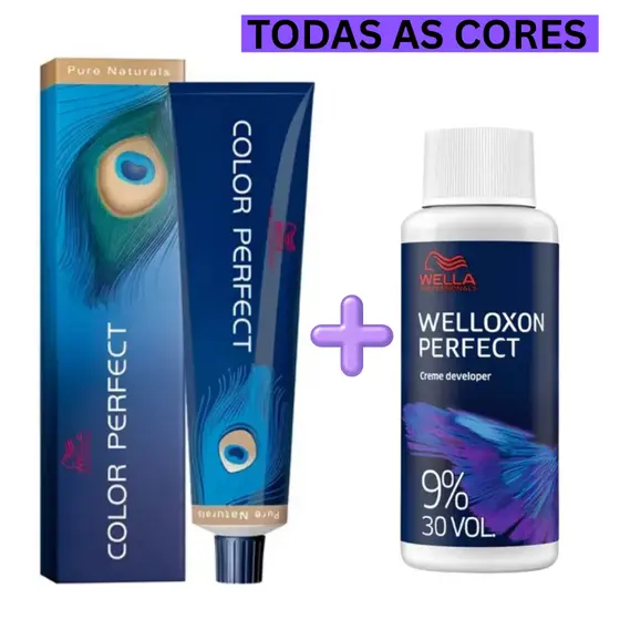 Kit Wella Professionals Color Perfect 60g + Oxidante Creme revelador 30 Volumes 9% 60 ml