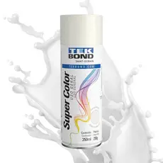 Tinta Spray Branco Fosco SuperColor Uso Geral 350ml Tekbond Aerossol Secagem Rápida Gesso Cerâmica
