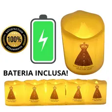Velas Led Nossa Senhora Aparecida Religioso decorativas de Led eletrônicas (COM BATERIA INCLUSA)