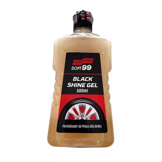 BLACK SHINE GEL 500ml - REVITALIZADOR DE PNEUS ALTO BRILHO PNEU PRETINHO SOFT 99