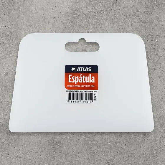 Espátula Aplicador Plástico Celuloide Atlas 152/2 Massas Reparos Cimento Queimado Adesivos Multiuso