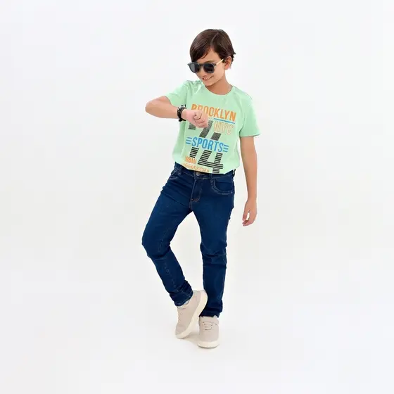 Calça Jeans Infantil Menino Masculina Tamanho 1 a 16 Com Regulador e Lycra – Confortável e Flexível