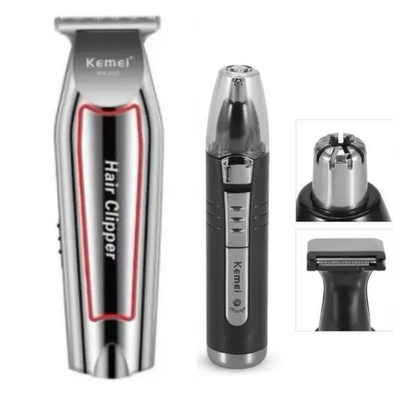 Kit 2 Máquina De Acabamento Kemei KM-032 E Máquina De Tirar  Nariz Barba  Kemei Km-6511