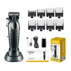 Kemei 2296 Aparador De Cabelo Profissional Fade Men Sem Fio Potente Máquina De Corte Recarregável 7500rpm 2500mah