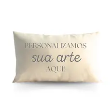 Almofada Baguete Off White Personalizada Fotos/Desenhos/Frases Sublimação Suede