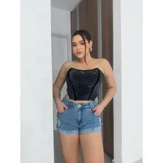 Cropped Carnaval Brilhosso Roupas feminino