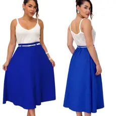 Saia Feminina Tecido Sensorial Marant M ao G3–Confortável, Elegante, Moda Evangélica, Cintura Alta