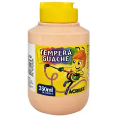Tinta Tempera Guache Acrilex 250ml Amarelo Pessego