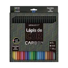 Lápis de Cor Carbonline 24 Cores Redondo Leo&amp;leo