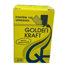 Clips Galvanizador 2/0 Golden Kraft Cx 100 Unidades