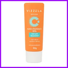Sérum Facial Vitamina C Vizzela 30g Com Ácido Hialurônico Colágeno e Ação Antioxidante