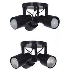 Kit Spot Luminária Sobrepor Direcionável Para Teto Parede 3 Lâmpadas