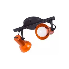 Spot Trilho Stella Duplo Sobrepor 2 Lampadas Preto E Cobre Envio Imediato