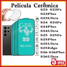 Película Cerâmica 9D 3D Samsung Gel Hidrogel Flexível S26 S23 S23PLUS S23FE S24 S24PLUS S24ULTRA S25 S25ULTRA S25FE