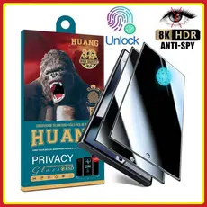 Película Privacidade 3D de Vidro Funciona Digital sem Furo Samsung S25 S25Plus S25Ultra S24 S23 S22 S22Plus S26