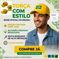 Boné Brasil Copa 2026 Bordado Premium Regulável Unissex
