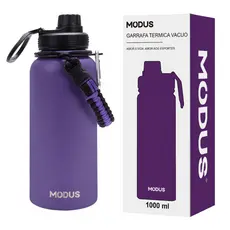 Modus Garrafa Térmica Esportiva 1000ml com Alça Portátil Tampa Antivazamento para Academia e Outdoor