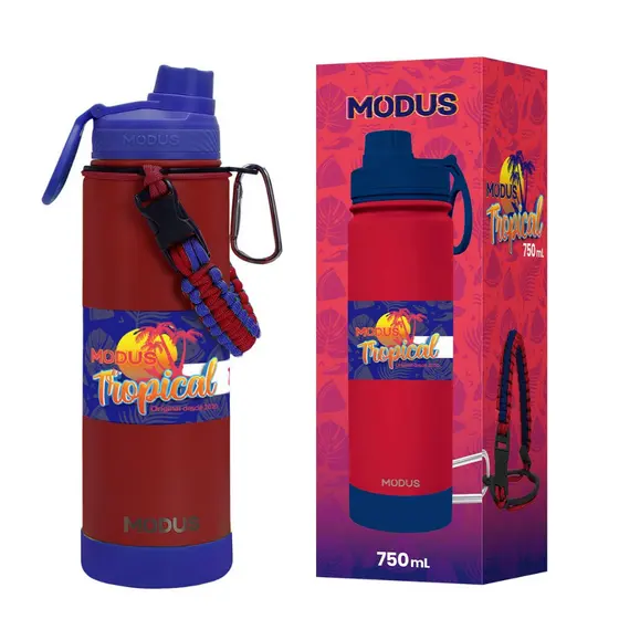 MODUS Garrafa de Água Colorida 750ml para Viagem e Academia