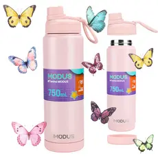 MODUS Garrafa Térmica 750ml Inox Quente e Frio Base De Silicone Removível Com Bico Rosqueável
