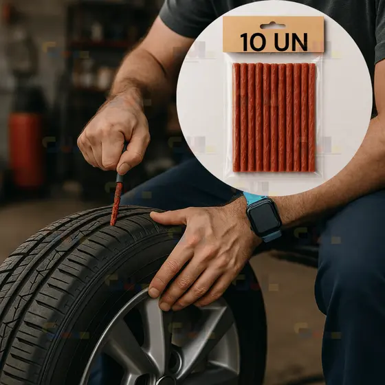 Kit Refil Remendo 10 UNIDADES Pneu Macarrão De Moto Carro