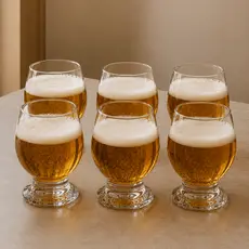 Kit 6 Copo TAÇA PAULISTA 250ML Vidro Bar Restaurante Suco Agua Mesa Posta Tulipinha