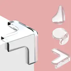 KIT8/12/16/24 Protetor De Silicone De Mesa Quina Protetor Para Móveis Quarto Cozinha Casa