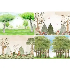 Fundo Fotográfico Sublimado Em Tecido Bosque, Floresta Infantil