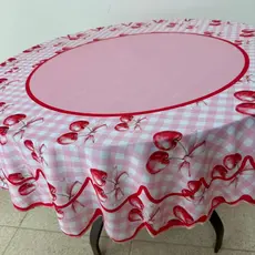 Toalha de Mesa Redonda com Babado Decoção Aniversario Festa