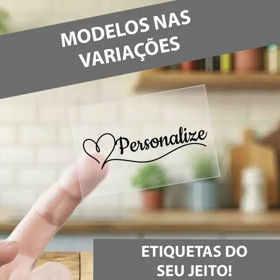 Etiquetas Escolares Personalizadas para Lápis e Cadernos - Branco ou Transparente